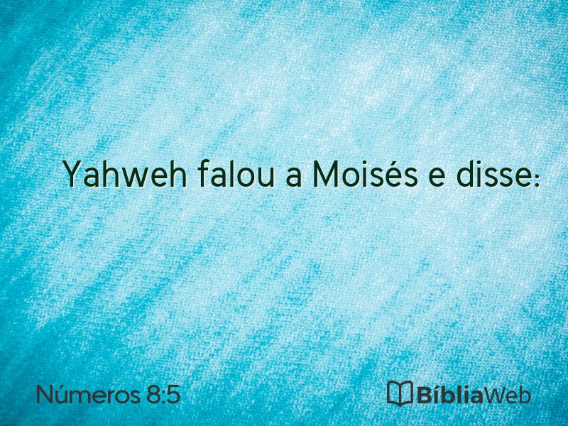 Números 8:5 em imagem para compartilhar