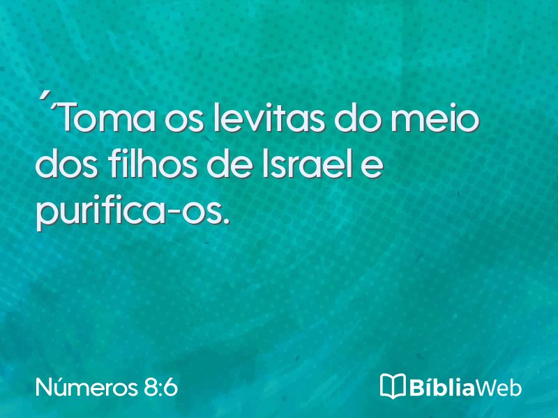 Números 8:6 em imagem para compartilhar