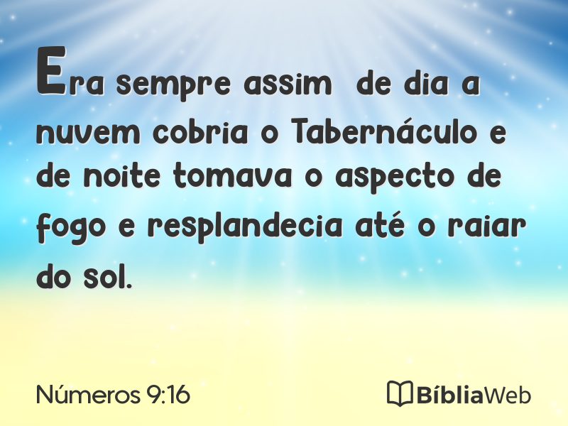 Números 9:16 em imagem para compartilhar