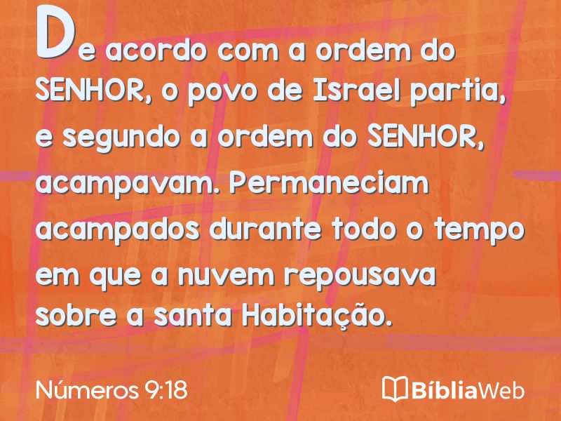 Números 9:18 em imagem para compartilhar