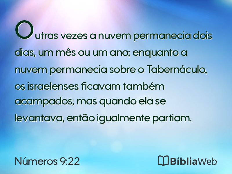 Números 9:22 em imagem para compartilhar