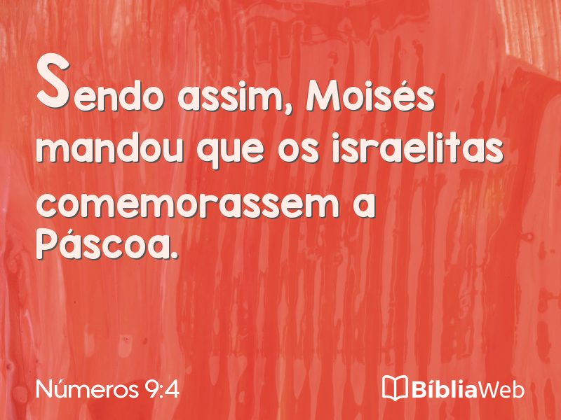 Números 9:4 em imagem para compartilhar
