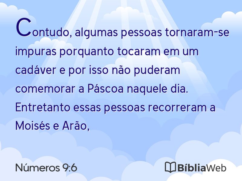 Números 9:6 em imagem para compartilhar