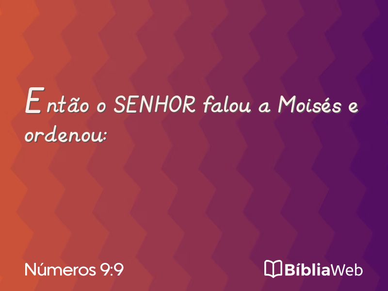 Números 9:9 em imagem para compartilhar