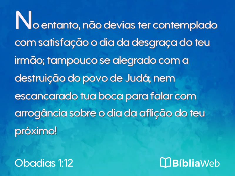 Obadias 1:12 em imagem para compartilhar