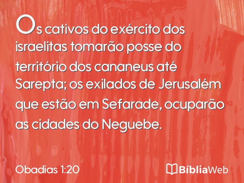 Obadias 1:20 em imagem para compartilhar