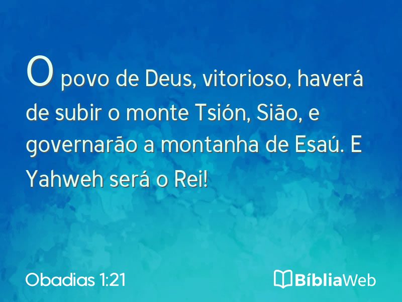 Obadias 1:21 em imagem para compartilhar