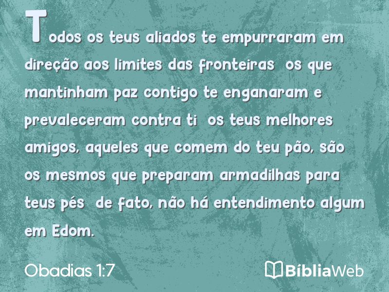 Obadias 1:7 em imagem para compartilhar