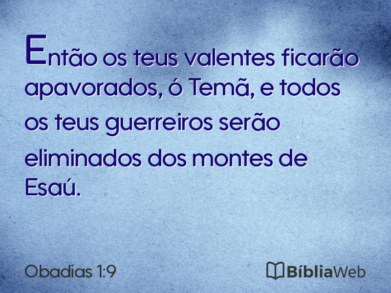 Obadias 1:9 em imagem para compartilhar