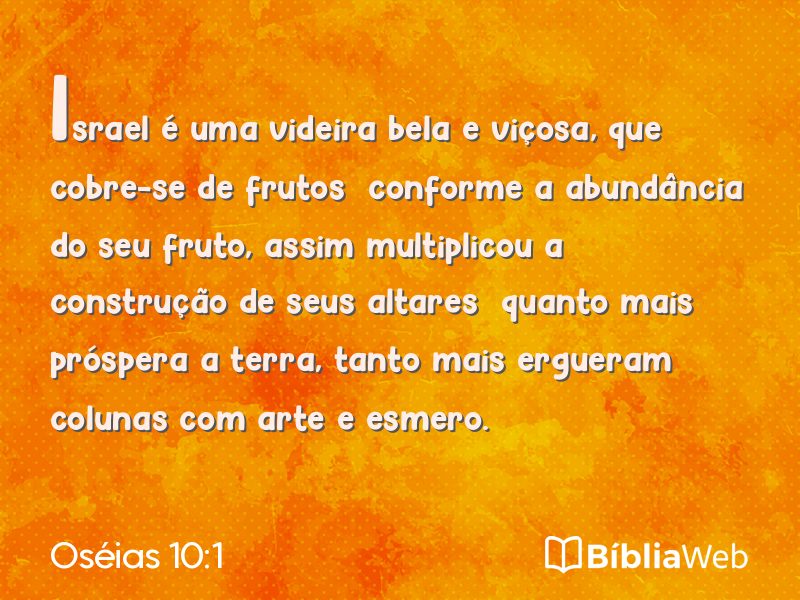 Oséias 10:1 em imagem para compartilhar