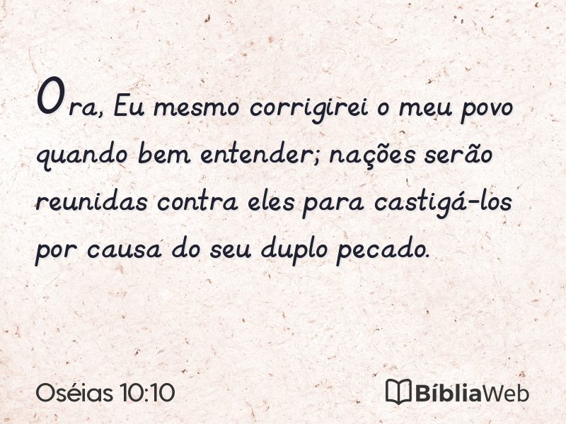 Oséias 10:10 em imagem para compartilhar