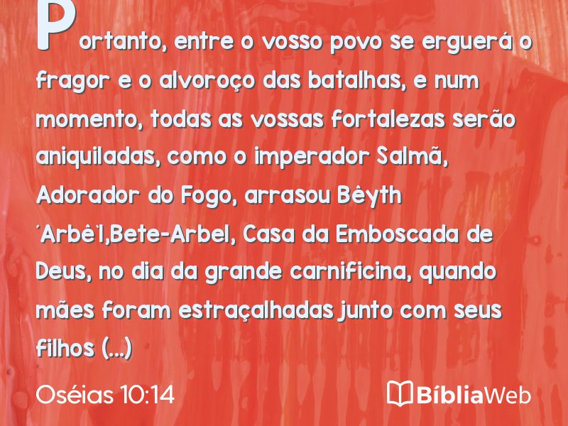 Oséias 10:14 em imagem para compartilhar