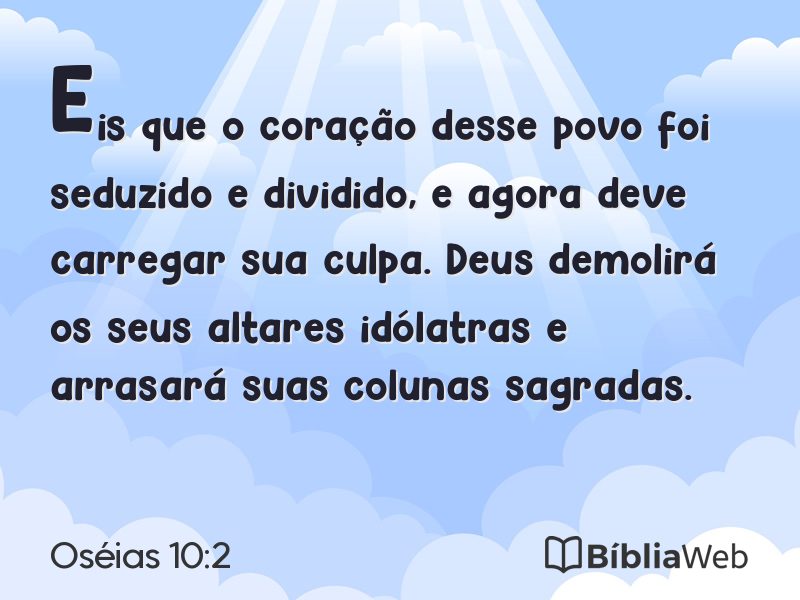 Oséias 10:2 em imagem para compartilhar