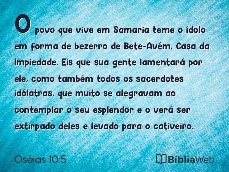 Oséias 10:5 em imagem para compartilhar