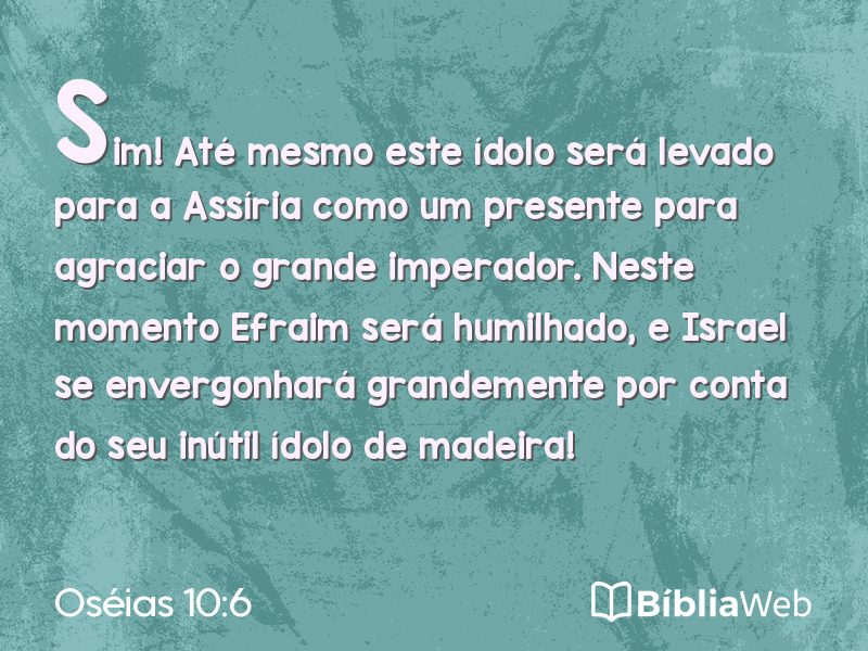 Oséias 10:6 em imagem para compartilhar