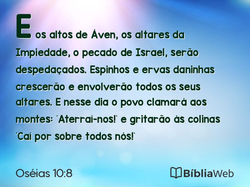 Oséias 10:8 em imagem para compartilhar