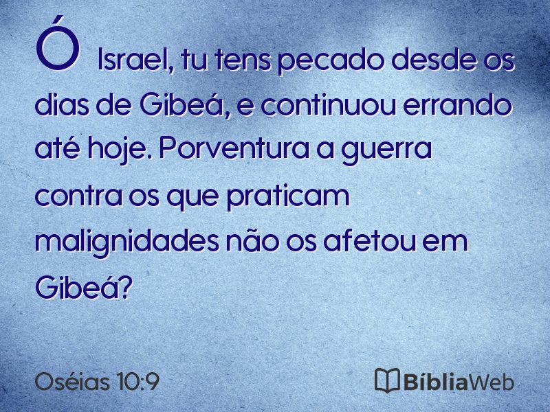 Oséias 10:9 em imagem para compartilhar