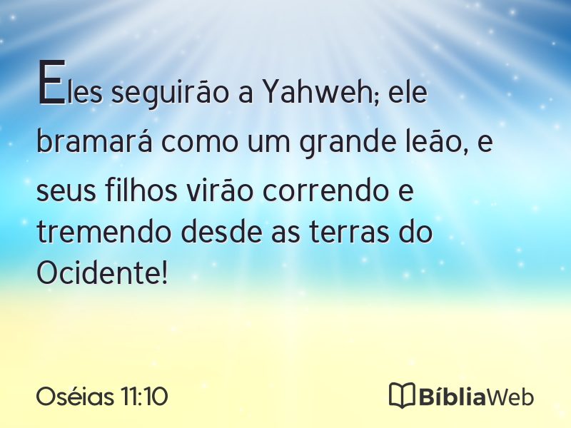 Oséias 11:10 em imagem para compartilhar