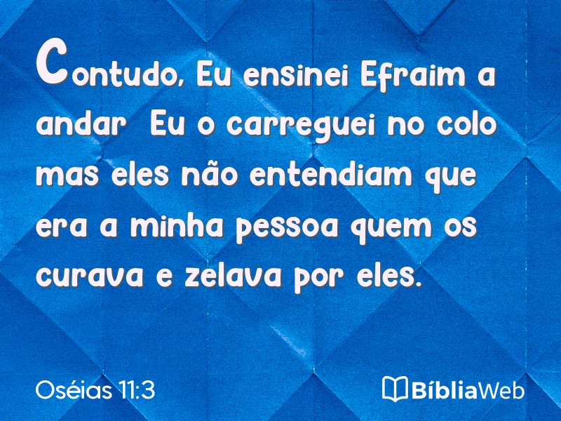 Oséias 11:3 em imagem para compartilhar