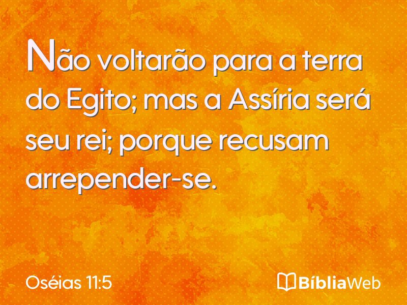 Oséias 11:5 em imagem para compartilhar