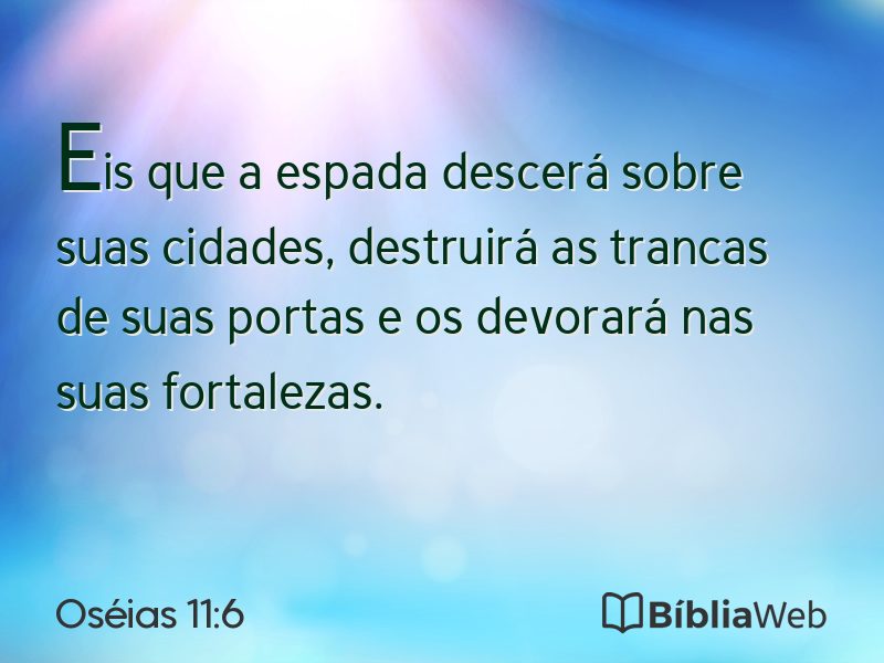 Oséias 11:6 em imagem para compartilhar