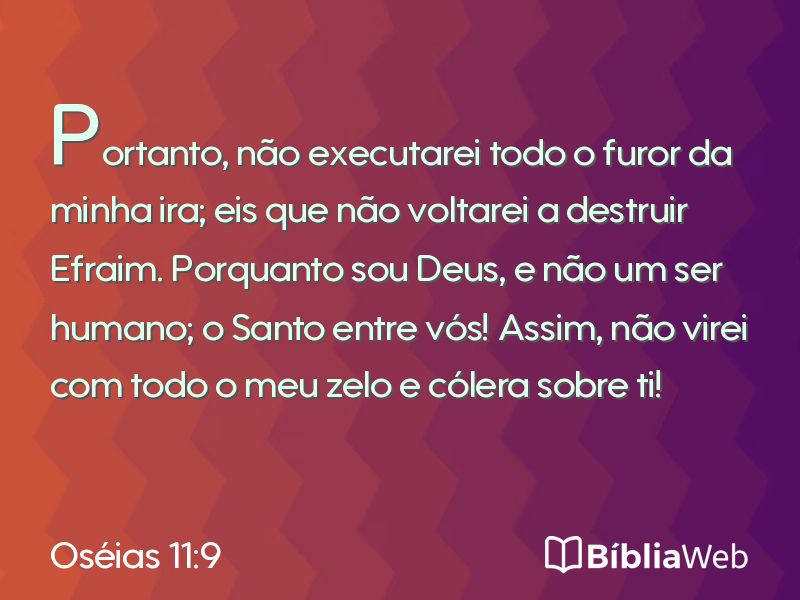 Oséias 11:9 em imagem para compartilhar