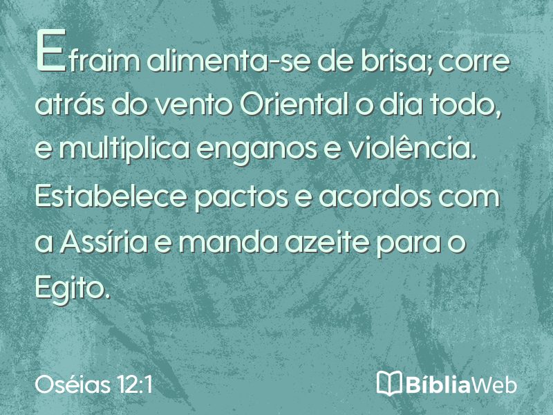 Oséias 12:1 em imagem para compartilhar