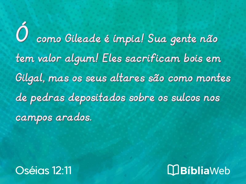 Oséias 12:11 em imagem para compartilhar