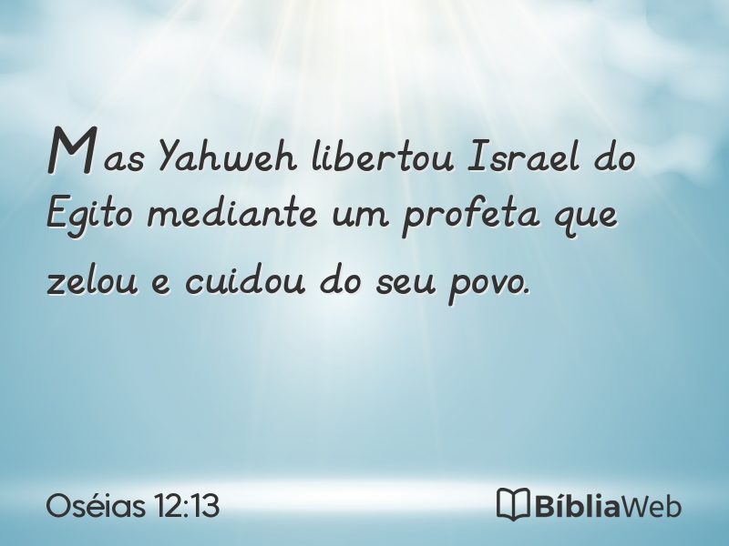 Oséias 12:13 em imagem para compartilhar