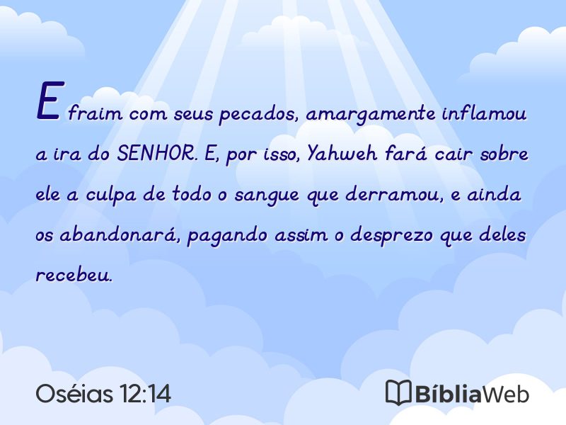 Oséias 12:14 em imagem para compartilhar
