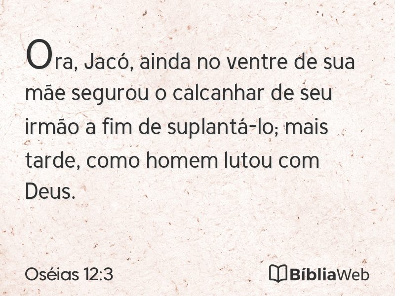 Oséias 12:3 em imagem para compartilhar