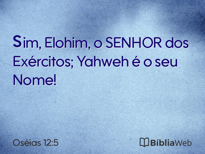 Oséias 12:5 em imagem para compartilhar