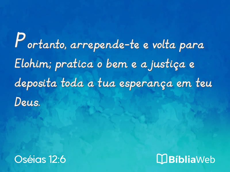 Oséias 12:6 em imagem para compartilhar