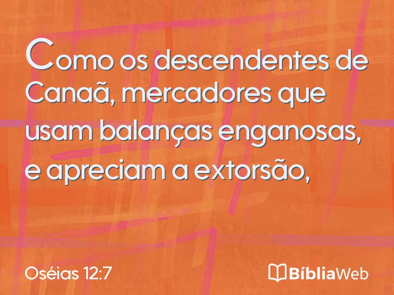 Oséias 12:7 em imagem para compartilhar