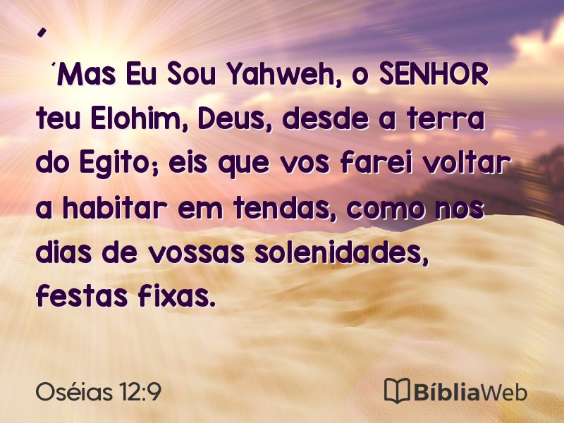 Oséias 12:9 em imagem para compartilhar