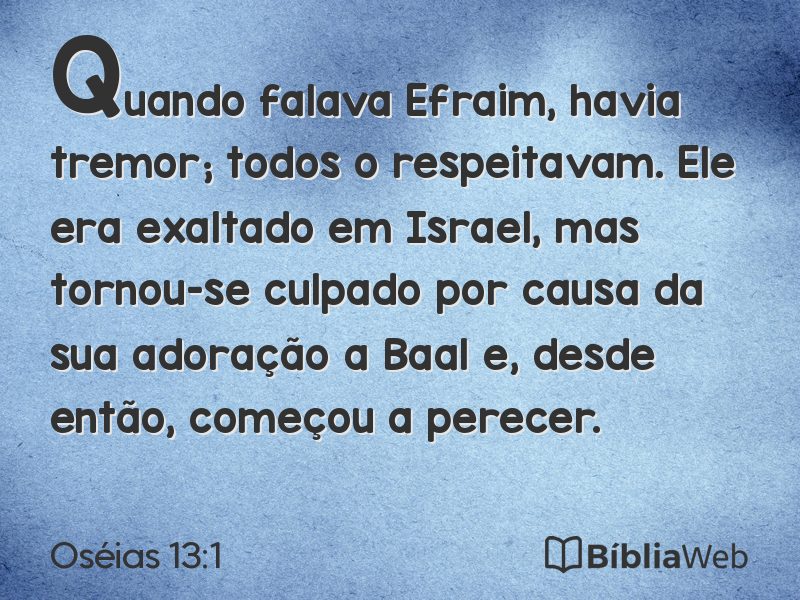 Oséias 13:1 em imagem para compartilhar