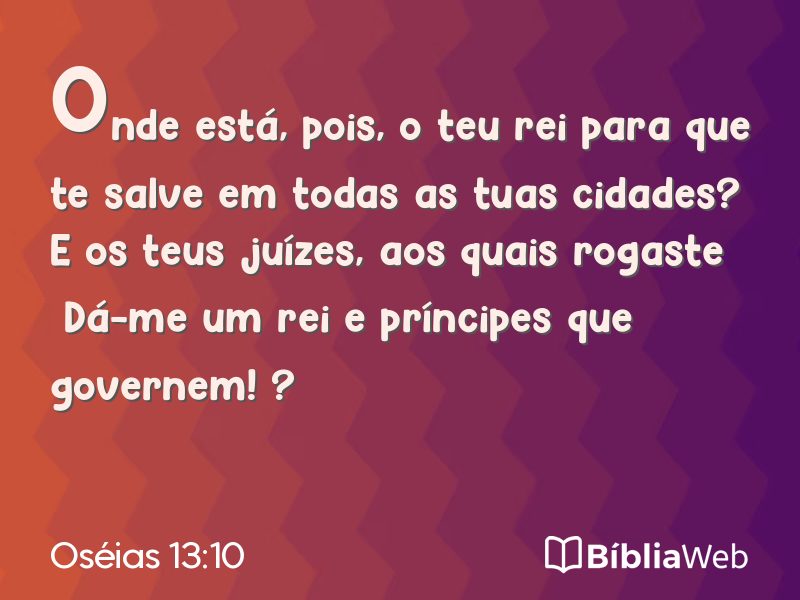 Oséias 13:10 em imagem para compartilhar