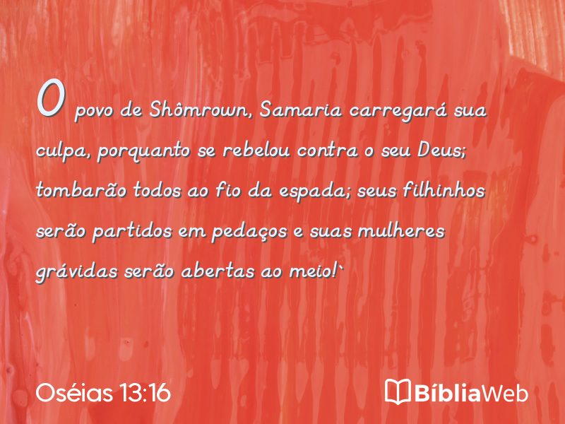 Oséias 13:16 em imagem para compartilhar