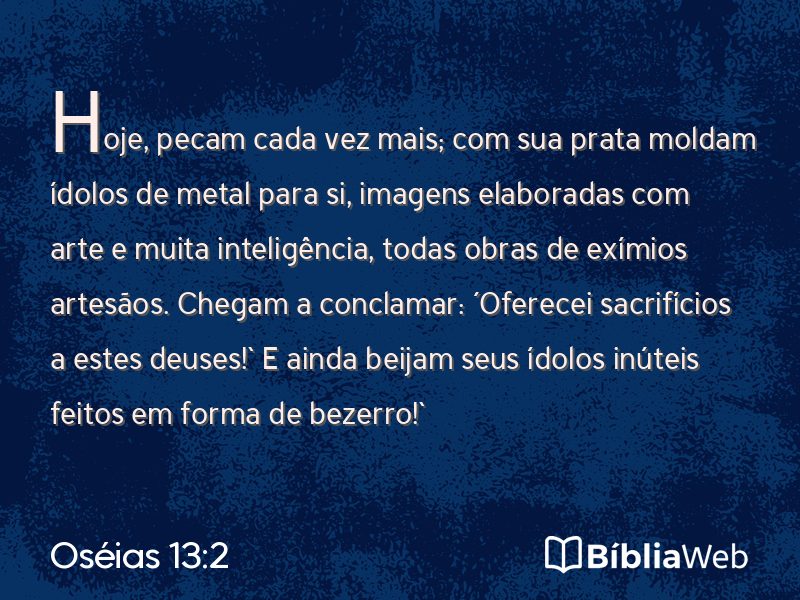 Oséias 13:2 em imagem para compartilhar