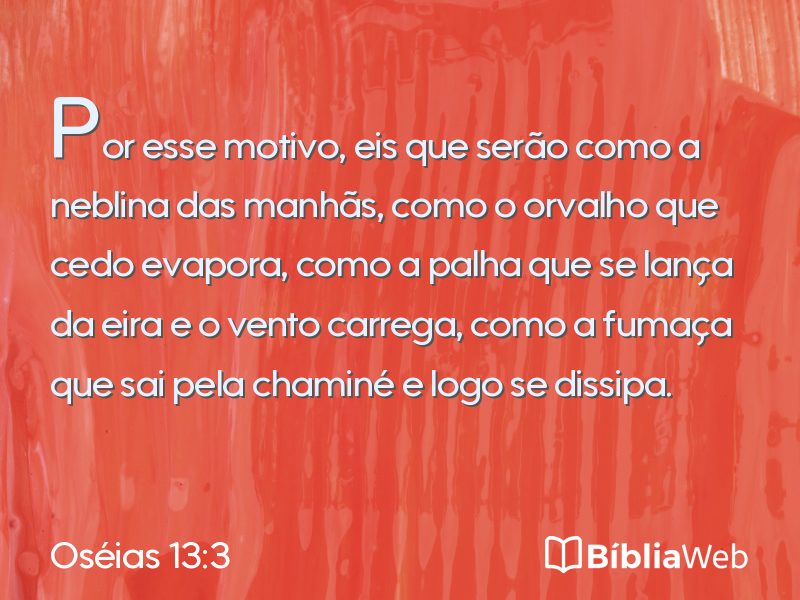 Oséias 13:3 em imagem para compartilhar
