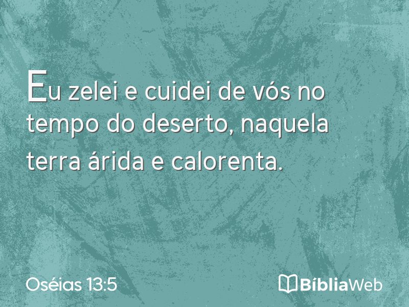 Oséias 13:5 em imagem para compartilhar