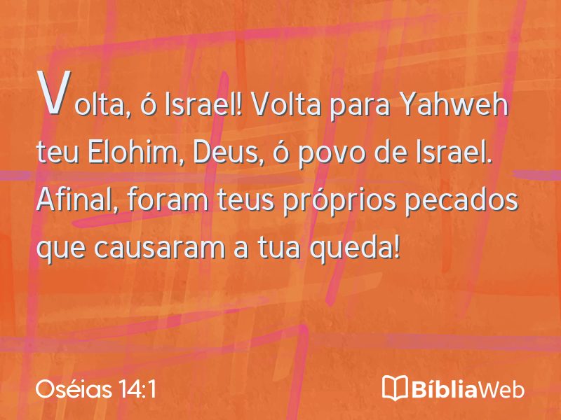Oséias 14:1 em imagem para compartilhar