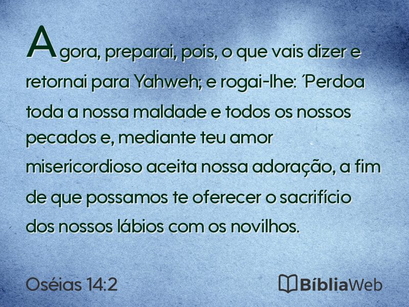 Oséias 14:2 em imagem para compartilhar