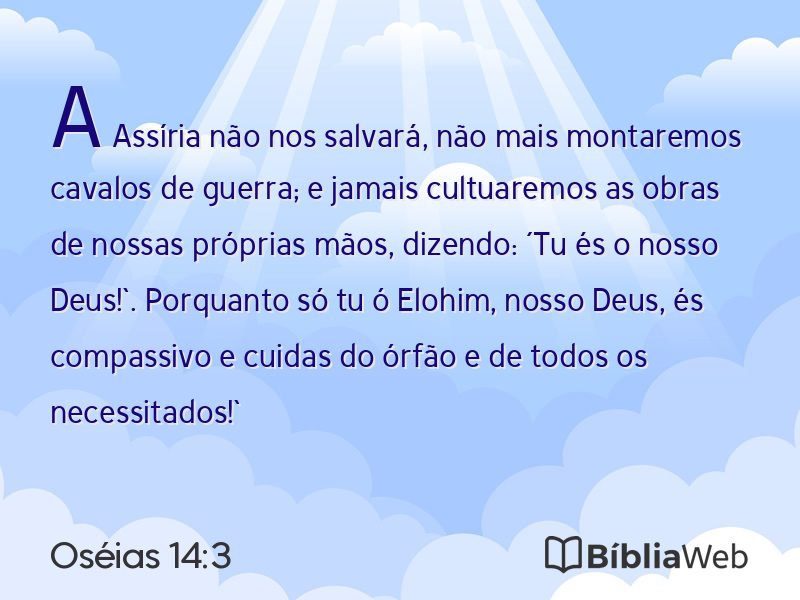 Oséias 14:3 em imagem para compartilhar
