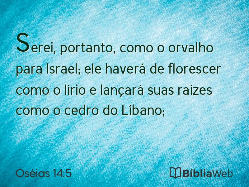 Oséias 14:5 em imagem para compartilhar