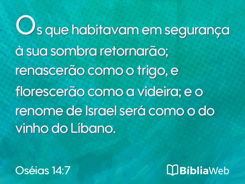 Oséias 14:7 em imagem para compartilhar