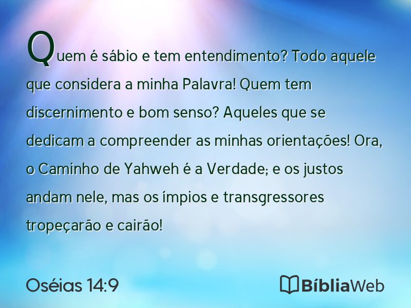 Oséias 14:9 em imagem para compartilhar