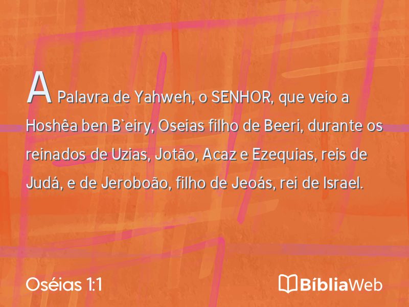 Oséias 1:1 em imagem para compartilhar