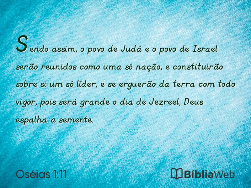 Oséias 1:11 em imagem para compartilhar
