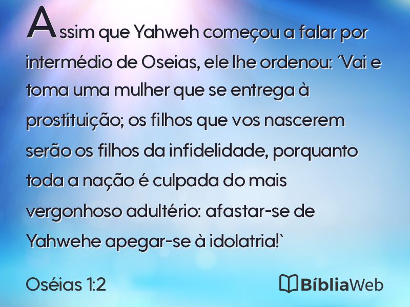 Oséias 1:2 em imagem para compartilhar